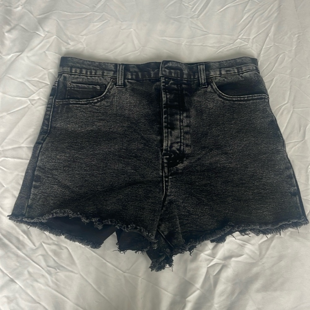 Black Denim Shorts